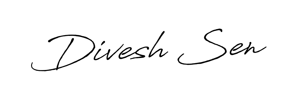 Best and Professional Signature Style for Divesh Sen. Antro_Vectra_Bolder Best Signature Style Collection. Divesh Sen signature style 7 images and pictures png
