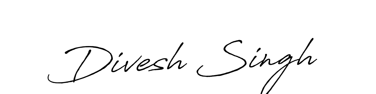 Divesh Singh stylish signature style. Best Handwritten Sign (Antro_Vectra_Bolder) for my name. Handwritten Signature Collection Ideas for my name Divesh Singh. Divesh Singh signature style 7 images and pictures png