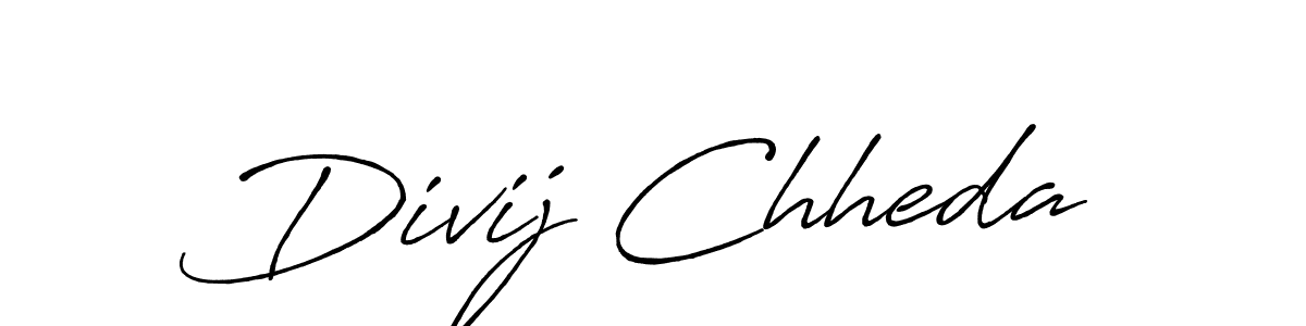 Design your own signature with our free online signature maker. With this signature software, you can create a handwritten (Antro_Vectra_Bolder) signature for name Divij Chheda. Divij Chheda signature style 7 images and pictures png