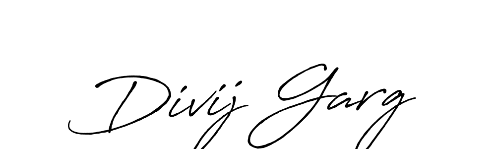 Design your own signature with our free online signature maker. With this signature software, you can create a handwritten (Antro_Vectra_Bolder) signature for name Divij Garg. Divij Garg signature style 7 images and pictures png