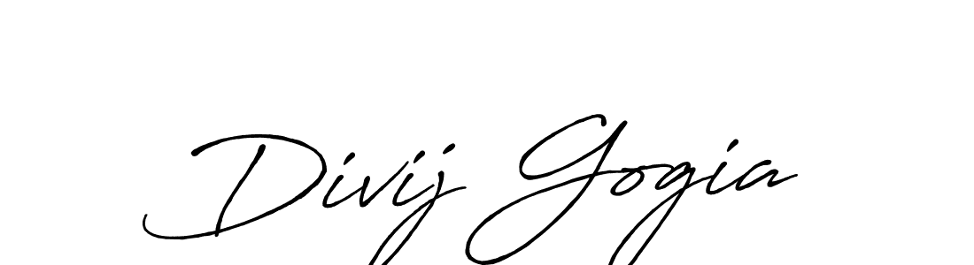 The best way (Antro_Vectra_Bolder) to make a short signature is to pick only two or three words in your name. The name Divij Gogia include a total of six letters. For converting this name. Divij Gogia signature style 7 images and pictures png