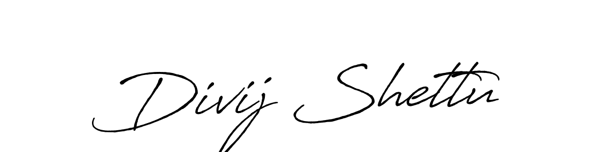 Also we have Divij Shettu name is the best signature style. Create professional handwritten signature collection using Antro_Vectra_Bolder autograph style. Divij Shettu signature style 7 images and pictures png