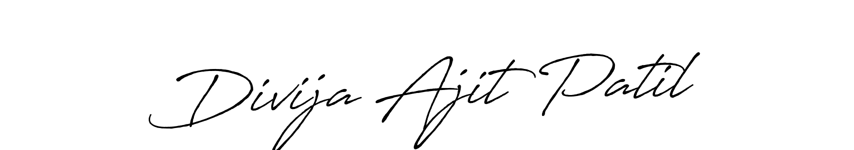 Use a signature maker to create a handwritten signature online. With this signature software, you can design (Antro_Vectra_Bolder) your own signature for name Divija Ajit Patil. Divija Ajit Patil signature style 7 images and pictures png