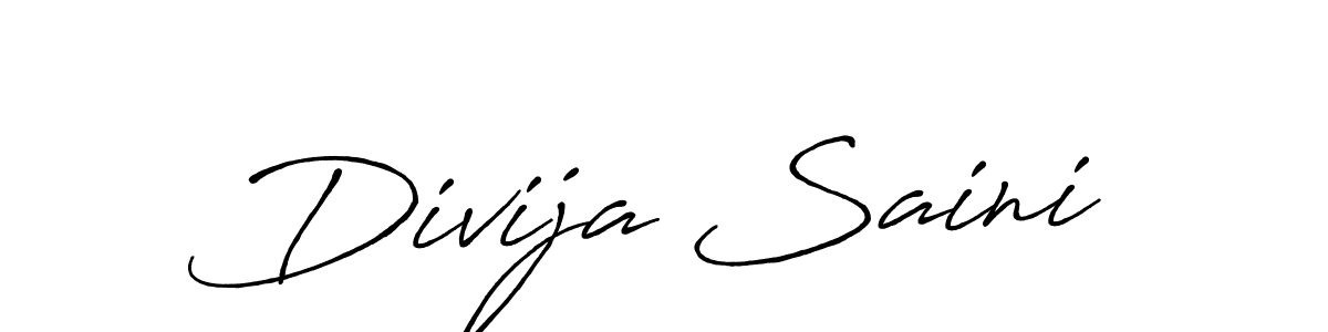 This is the best signature style for the Divija Saini name. Also you like these signature font (Antro_Vectra_Bolder). Mix name signature. Divija Saini signature style 7 images and pictures png