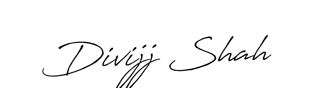 Design your own signature with our free online signature maker. With this signature software, you can create a handwritten (Antro_Vectra_Bolder) signature for name Divijj Shah. Divijj Shah signature style 7 images and pictures png