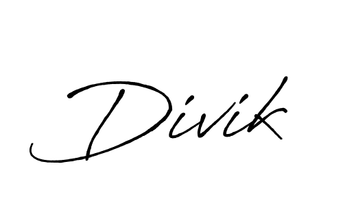 Make a beautiful signature design for name Divik. With this signature (Antro_Vectra_Bolder) style, you can create a handwritten signature for free. Divik signature style 7 images and pictures png