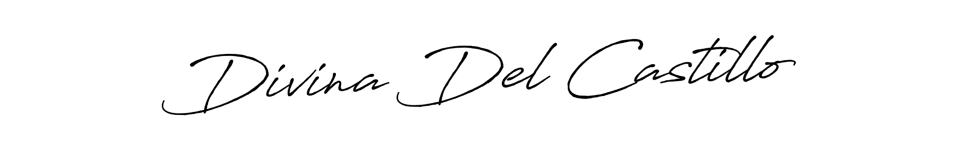 How to make Divina Del Castillo name signature. Use Antro_Vectra_Bolder style for creating short signs online. This is the latest handwritten sign. Divina Del Castillo signature style 7 images and pictures png