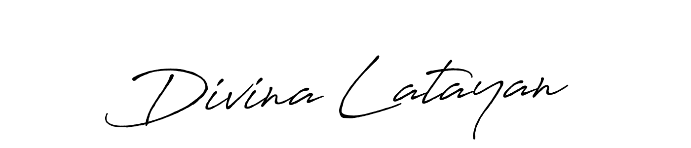 Design your own signature with our free online signature maker. With this signature software, you can create a handwritten (Antro_Vectra_Bolder) signature for name Divina Latayan. Divina Latayan signature style 7 images and pictures png