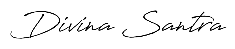Practice writing Divina Santra with the flow of Antro_Vectra_Bolder lettering. A fantastic source of inspiration for developing your personal signature style. Divina Santra signature style 7 images and pictures png