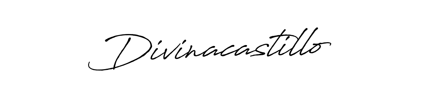 How to make Divinacastillo name signature. Use Antro_Vectra_Bolder style for creating short signs online. This is the latest handwritten sign. Divinacastillo signature style 7 images and pictures png