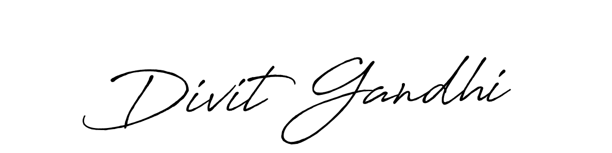 Design your own signature with our free online signature maker. With this signature software, you can create a handwritten (Antro_Vectra_Bolder) signature for name Divit Gandhi. Divit Gandhi signature style 7 images and pictures png