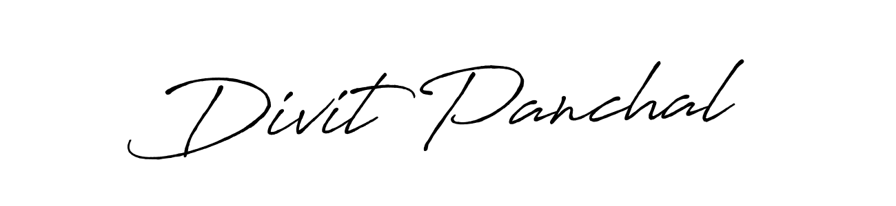 You should practise on your own different ways (Antro_Vectra_Bolder) to write your name (Divit Panchal) in signature. don't let someone else do it for you. Divit Panchal signature style 7 images and pictures png