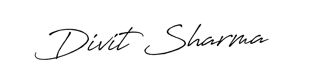 Use a signature maker to create a handwritten signature online. With this signature software, you can design (Antro_Vectra_Bolder) your own signature for name Divit Sharma. Divit Sharma signature style 7 images and pictures png
