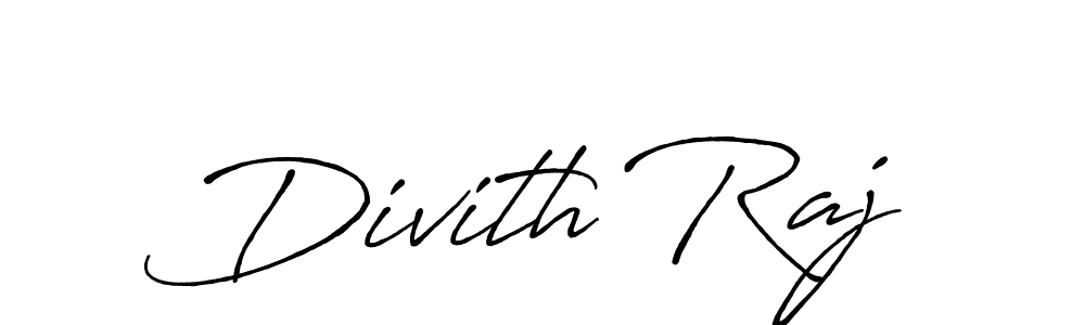 How to make Divith Raj name signature. Use Antro_Vectra_Bolder style for creating short signs online. This is the latest handwritten sign. Divith Raj signature style 7 images and pictures png