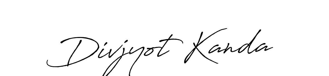 Also we have Divjyot Kanda name is the best signature style. Create professional handwritten signature collection using Antro_Vectra_Bolder autograph style. Divjyot Kanda signature style 7 images and pictures png