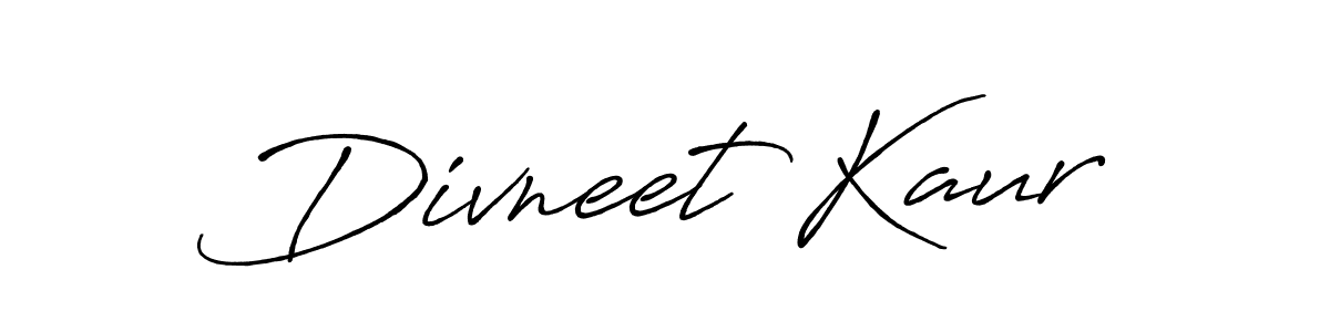 Divneet Kaur stylish signature style. Best Handwritten Sign (Antro_Vectra_Bolder) for my name. Handwritten Signature Collection Ideas for my name Divneet Kaur. Divneet Kaur signature style 7 images and pictures png