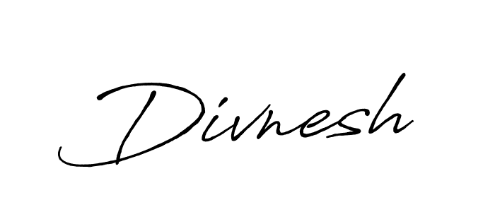 Divnesh stylish signature style. Best Handwritten Sign (Antro_Vectra_Bolder) for my name. Handwritten Signature Collection Ideas for my name Divnesh. Divnesh signature style 7 images and pictures png