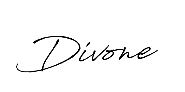 Design your own signature with our free online signature maker. With this signature software, you can create a handwritten (Antro_Vectra_Bolder) signature for name Divone. Divone signature style 7 images and pictures png