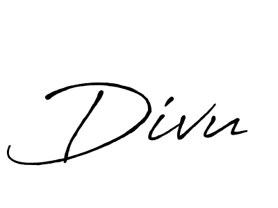 Design your own signature with our free online signature maker. With this signature software, you can create a handwritten (Antro_Vectra_Bolder) signature for name Divu. Divu signature style 7 images and pictures png