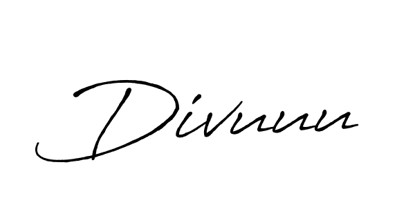 Make a beautiful signature design for name Divuuu. With this signature (Antro_Vectra_Bolder) style, you can create a handwritten signature for free. Divuuu signature style 7 images and pictures png