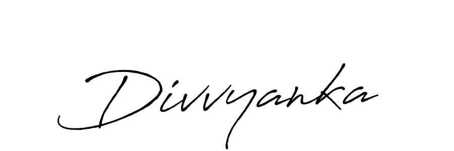 Divvyanka stylish signature style. Best Handwritten Sign (Antro_Vectra_Bolder) for my name. Handwritten Signature Collection Ideas for my name Divvyanka. Divvyanka signature style 7 images and pictures png