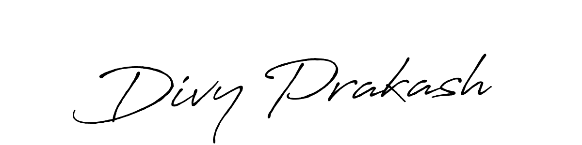 How to make Divy Prakash name signature. Use Antro_Vectra_Bolder style for creating short signs online. This is the latest handwritten sign. Divy Prakash signature style 7 images and pictures png