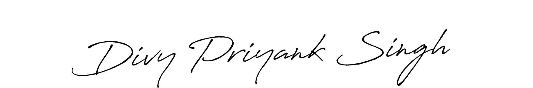 How to make Divy Priyank Singh signature? Antro_Vectra_Bolder is a professional autograph style. Create handwritten signature for Divy Priyank Singh name. Divy Priyank Singh signature style 7 images and pictures png