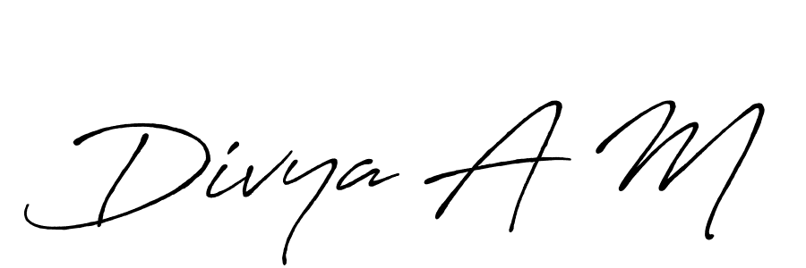 This is the best signature style for the Divya A M name. Also you like these signature font (Antro_Vectra_Bolder). Mix name signature. Divya A M signature style 7 images and pictures png