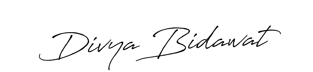 Antro_Vectra_Bolder is a professional signature style that is perfect for those who want to add a touch of class to their signature. It is also a great choice for those who want to make their signature more unique. Get Divya Bidawat name to fancy signature for free. Divya Bidawat signature style 7 images and pictures png
