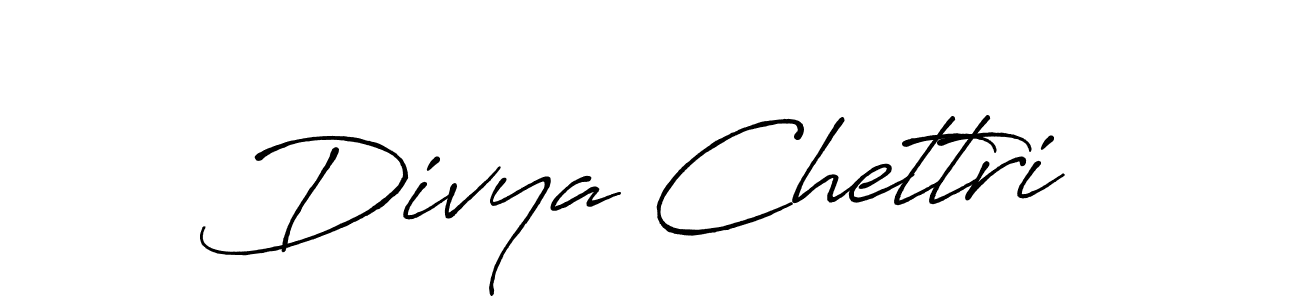 How to make Divya Chettri signature? Antro_Vectra_Bolder is a professional autograph style. Create handwritten signature for Divya Chettri name. Divya Chettri signature style 7 images and pictures png