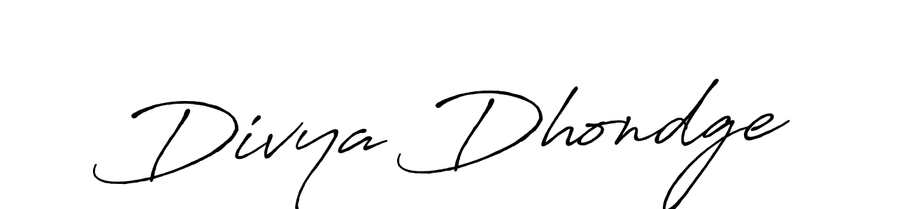 You can use this online signature creator to create a handwritten signature for the name Divya Dhondge. This is the best online autograph maker. Divya Dhondge signature style 7 images and pictures png