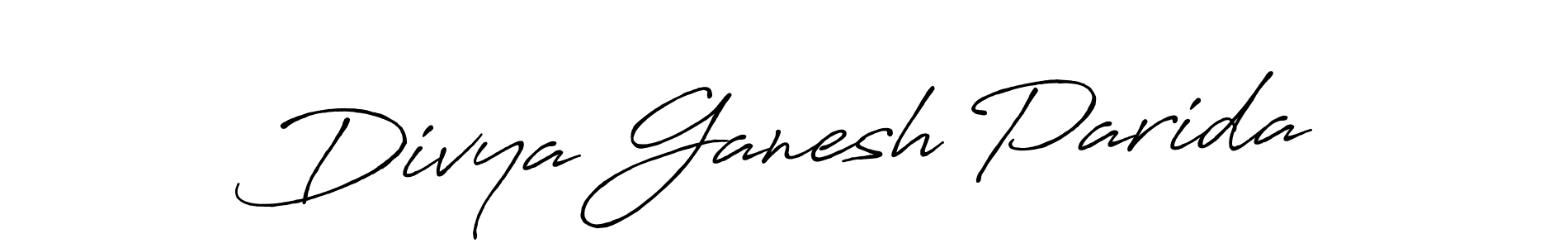 Use a signature maker to create a handwritten signature online. With this signature software, you can design (Antro_Vectra_Bolder) your own signature for name Divya Ganesh Parida. Divya Ganesh Parida signature style 7 images and pictures png