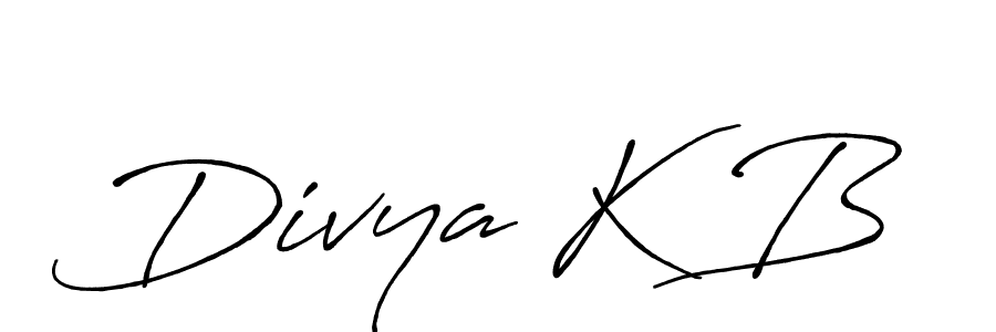 It looks lik you need a new signature style for name Divya K B. Design unique handwritten (Antro_Vectra_Bolder) signature with our free signature maker in just a few clicks. Divya K B signature style 7 images and pictures png