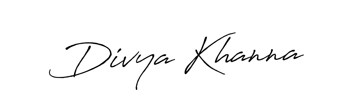 How to make Divya Khanna signature? Antro_Vectra_Bolder is a professional autograph style. Create handwritten signature for Divya Khanna name. Divya Khanna signature style 7 images and pictures png
