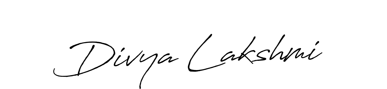 Divya Lakshmi stylish signature style. Best Handwritten Sign (Antro_Vectra_Bolder) for my name. Handwritten Signature Collection Ideas for my name Divya Lakshmi. Divya Lakshmi signature style 7 images and pictures png