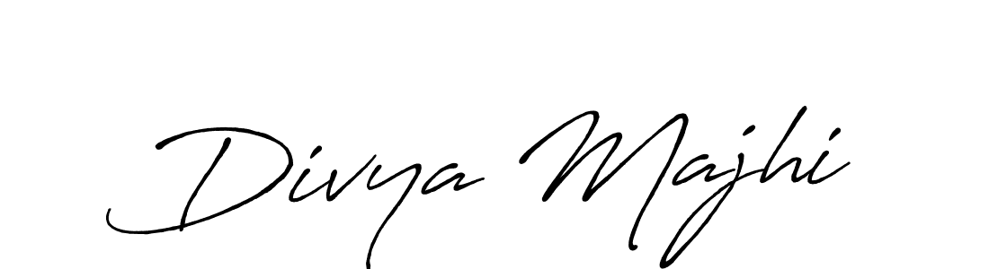 Use a signature maker to create a handwritten signature online. With this signature software, you can design (Antro_Vectra_Bolder) your own signature for name Divya Majhi. Divya Majhi signature style 7 images and pictures png