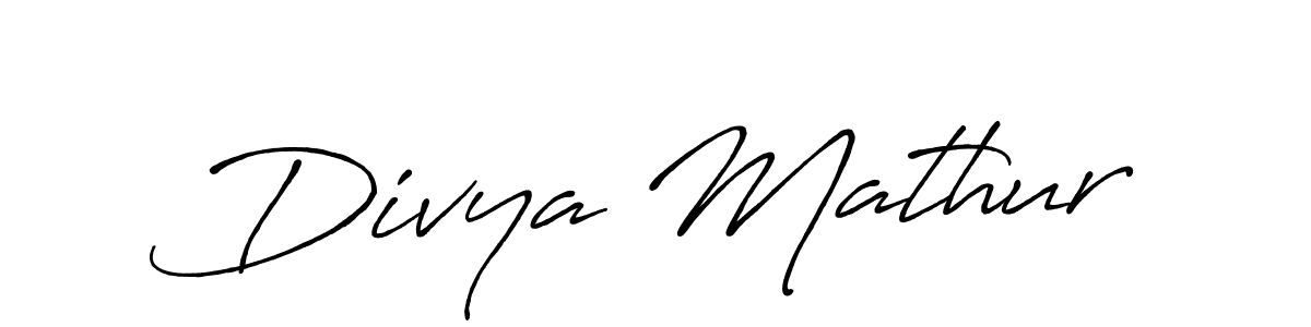 Also we have Divya Mathur name is the best signature style. Create professional handwritten signature collection using Antro_Vectra_Bolder autograph style. Divya Mathur signature style 7 images and pictures png