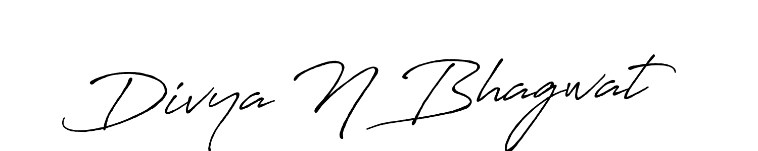 Divya N Bhagwat stylish signature style. Best Handwritten Sign (Antro_Vectra_Bolder) for my name. Handwritten Signature Collection Ideas for my name Divya N Bhagwat. Divya N Bhagwat signature style 7 images and pictures png