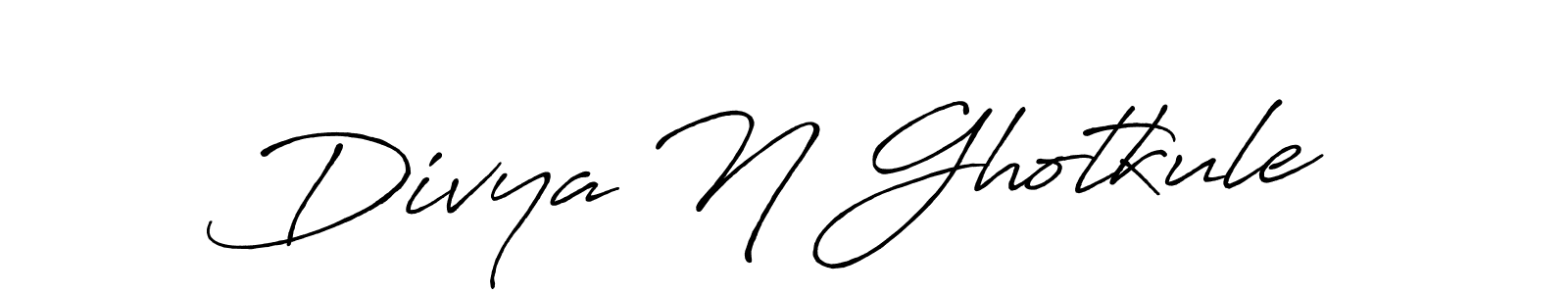 Similarly Antro_Vectra_Bolder is the best handwritten signature design. Signature creator online .You can use it as an online autograph creator for name Divya N Ghotkule. Divya N Ghotkule signature style 7 images and pictures png