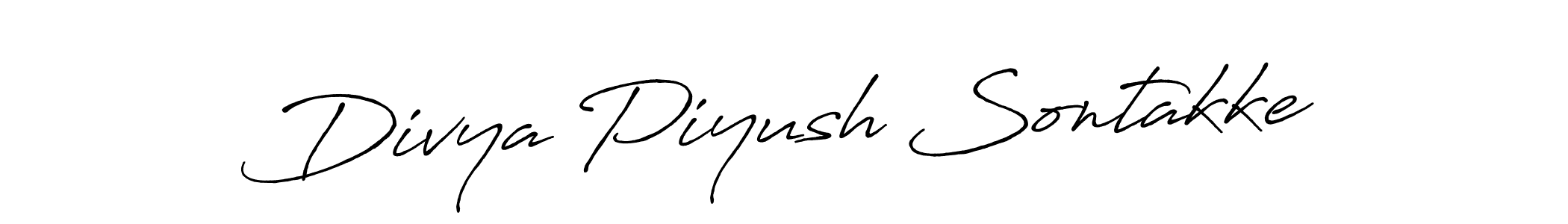 Use a signature maker to create a handwritten signature online. With this signature software, you can design (Antro_Vectra_Bolder) your own signature for name Divya Piyush Sontakke. Divya Piyush Sontakke signature style 7 images and pictures png