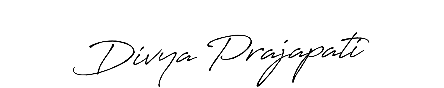 You should practise on your own different ways (Antro_Vectra_Bolder) to write your name (Divya Prajapati) in signature. don't let someone else do it for you. Divya Prajapati signature style 7 images and pictures png