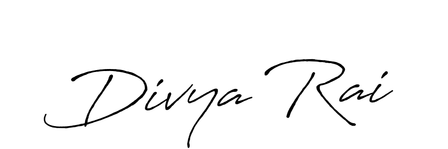 Create a beautiful signature design for name Divya Rai. With this signature (Antro_Vectra_Bolder) fonts, you can make a handwritten signature for free. Divya Rai signature style 7 images and pictures png