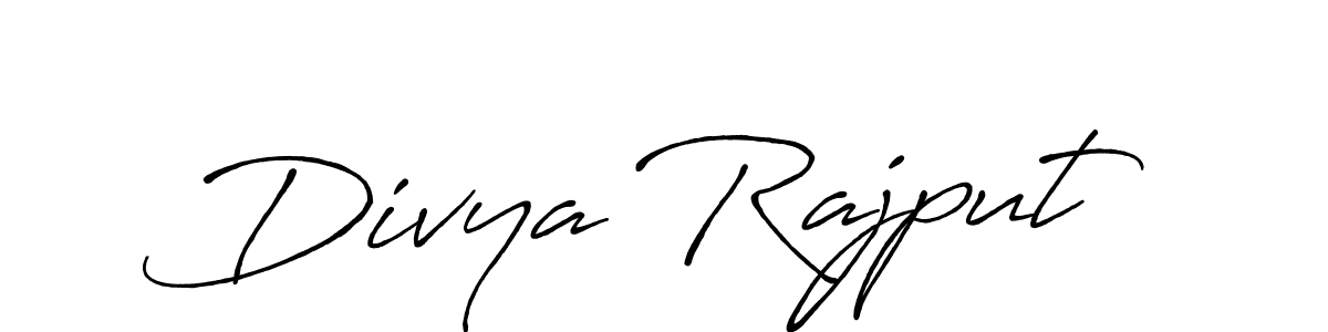 Divya Rajput stylish signature style. Best Handwritten Sign (Antro_Vectra_Bolder) for my name. Handwritten Signature Collection Ideas for my name Divya Rajput. Divya Rajput signature style 7 images and pictures png