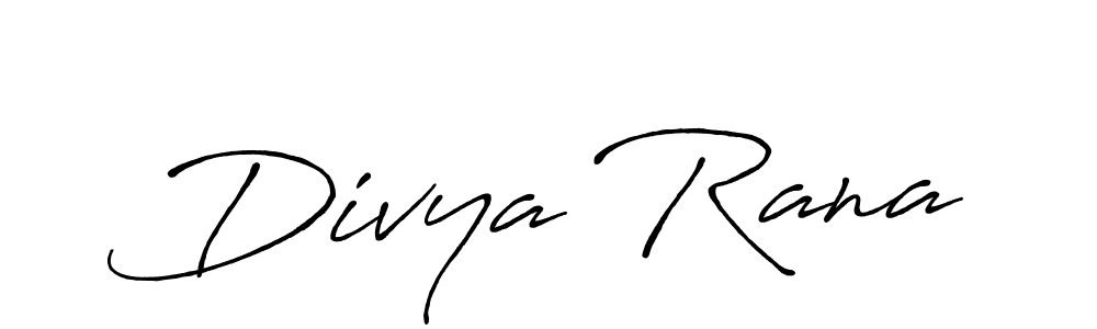 Design your own signature with our free online signature maker. With this signature software, you can create a handwritten (Antro_Vectra_Bolder) signature for name Divya Rana. Divya Rana signature style 7 images and pictures png