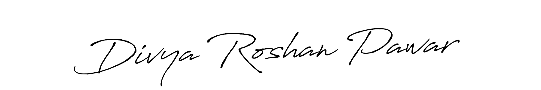How to make Divya Roshan Pawar signature? Antro_Vectra_Bolder is a professional autograph style. Create handwritten signature for Divya Roshan Pawar name. Divya Roshan Pawar signature style 7 images and pictures png