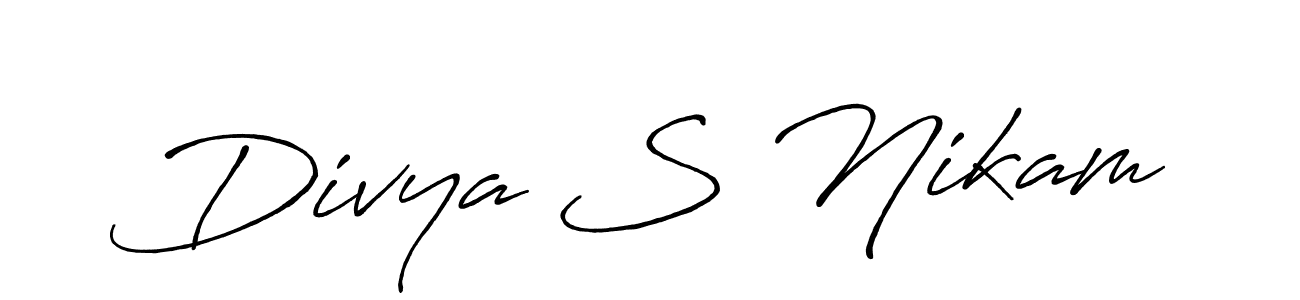 Make a beautiful signature design for name Divya S Nikam. Use this online signature maker to create a handwritten signature for free. Divya S Nikam signature style 7 images and pictures png