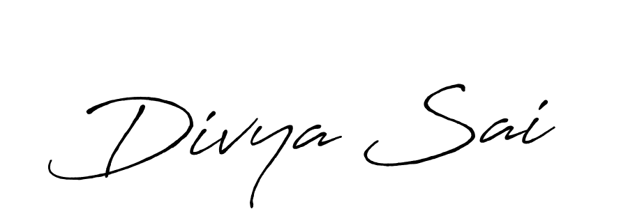Create a beautiful signature design for name Divya Sai. With this signature (Antro_Vectra_Bolder) fonts, you can make a handwritten signature for free. Divya Sai signature style 7 images and pictures png