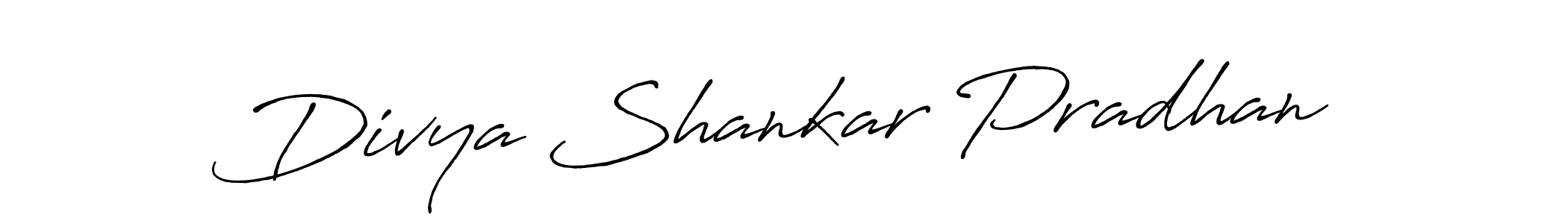 Make a beautiful signature design for name Divya Shankar Pradhan. With this signature (Antro_Vectra_Bolder) style, you can create a handwritten signature for free. Divya Shankar Pradhan signature style 7 images and pictures png