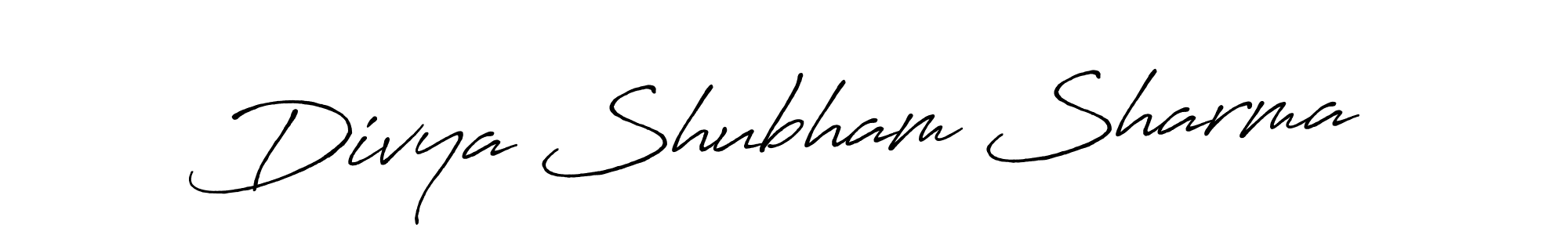 Divya Shubham Sharma stylish signature style. Best Handwritten Sign (Antro_Vectra_Bolder) for my name. Handwritten Signature Collection Ideas for my name Divya Shubham Sharma. Divya Shubham Sharma signature style 7 images and pictures png