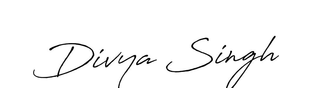 Make a beautiful signature design for name Divya Singh. With this signature (Antro_Vectra_Bolder) style, you can create a handwritten signature for free. Divya Singh signature style 7 images and pictures png